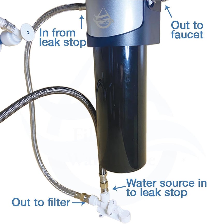 Filtration Warehouse 1/4", 3/8", or High Flow Leak Stop Valve, Automatic Water Shut Off Valve, Leak Detector, Leak Protection for Reverse Osmosis to Full Flow Under Sink Water Filters (3/8" High Flow 1-Pack) - Image 2